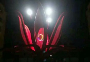 燈光花朵雕塑優(yōu)價(jià)，藝術(shù)組合，燈光茶花雕塑生產(chǎn)廠家