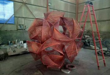 戶外花球擺放通用，陸地擺件，不銹鋼花球雕塑制作廠家