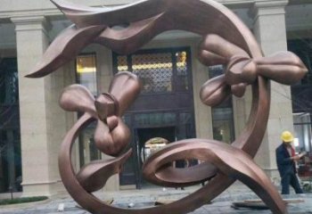 蘭花雕塑工程供應(yīng)，美陳雕塑，鑄銅蘭花花朵雕塑廠家