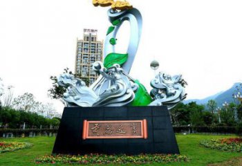 蘭花雕塑優(yōu)選，陸地擺件，園林蘭花花朵雕塑供應廠家