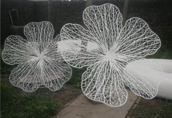 花朵雕塑服務(wù)商，公園小品，鏤空花朵雕塑供給