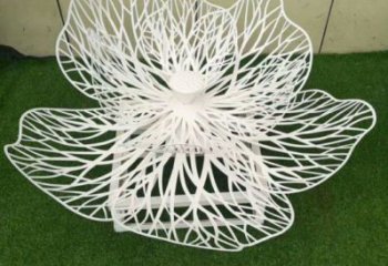 花朵雕塑服務商，街景小品，鏤空花朵雕塑廠家