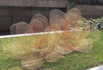 花朵雕塑選用，景區(qū)案例，鏤空花朵雕塑廠家通用