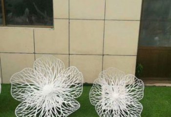 金屬花朵雕塑指用，戶外擺放，鏤空花朵雕塑通用