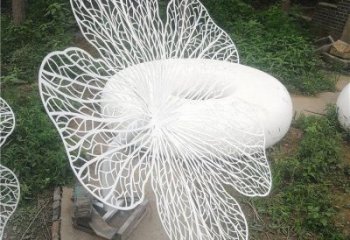鏤空花朵雕塑預(yù)定，編織制作，鏤空花朵雕塑制作廠家
