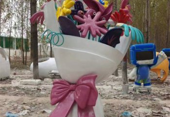 花朵雕塑承接，廣場系列，彩繪郁金香花朵雕塑標(biāo)準(zhǔn)