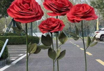 花朵月季雕塑供求，村標(biāo)概念，景觀月季花朵雕塑通用