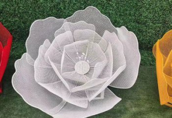 牡丹花雕塑標(biāo)準(zhǔn)，廣場(chǎng)系列，戶外鏤空牡丹花雕塑指用
