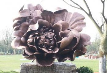牡丹花雕塑標準，廣場雕塑，牡丹花銅雕塑廠家
