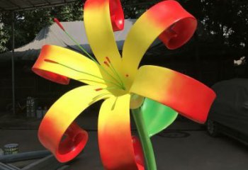 蘭花雕塑供應(yīng)，圓雕體系，不銹鋼蘭花雕塑制作廠家