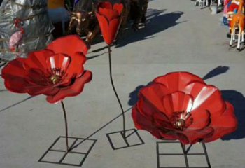 風(fēng)車花雕塑定價(jià)，地標(biāo)擺件，烤漆不銹鋼風(fēng)車花雕塑精選