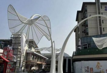 花傘雕塑承接，景觀雕塑，不銹鋼花傘雕塑定制廠家