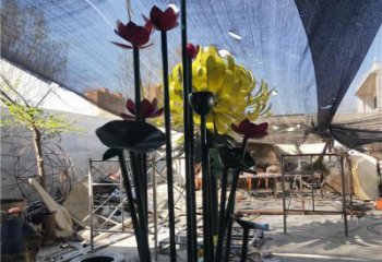 菊花雕塑工廠，戶外雕塑，景觀不銹鋼菊花雕塑選用