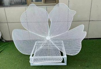梨花雕塑常用，景觀概念，不銹鋼梨花雕塑擺件供求