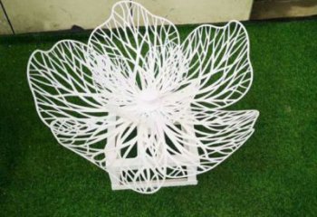 鏤空梨花雕塑生產(chǎn)，白鋼構(gòu)件，編織梨花雕塑廠家通用