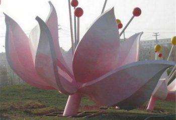 茉莉花雕塑供給，美陳雕塑，不銹鋼茉莉花雕塑廠家