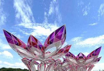 茉莉花雕塑觀賞型，公園小品，不銹鋼茉莉花雕塑廠家常用