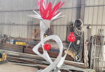 石榴花雕塑預(yù)定，小區(qū)擺件，不銹鋼石榴花雕塑公司