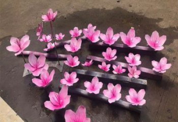 桃花雕塑工廠，美陳雕塑，烤漆桃花雕塑標(biāo)準(zhǔn)