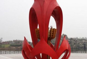 梧桐花雕塑點擊，地標擺件，不銹鋼梧桐花雕塑承接