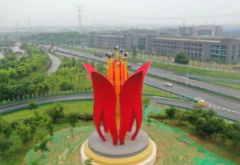 梧桐花雕塑專供，廣場雕塑，不銹鋼梧桐花雕塑標準
