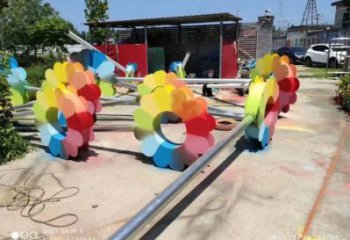 杏花雕塑定價，烤漆工藝，不銹鋼杏花雕塑制作廠家