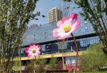 杏花雕塑供應，地標擺件，不銹鋼杏花雕塑制造廠家