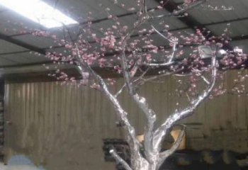 櫻花雕塑優(yōu)選，城市裝飾，不銹鋼櫻花雕塑訂做廠家