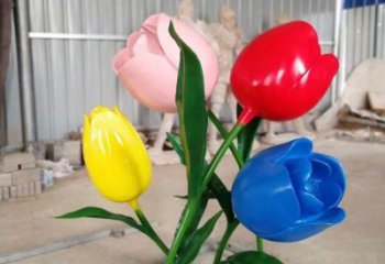 郁金香雕塑展品，公園小品，不銹鋼郁金香雕塑生產(chǎn)商
