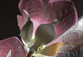 金屬紫丁香雕塑制造商，鋼管組合，公共紫丁香雕塑優(yōu)選