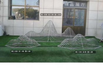 不銹鋼假山雕塑，廣場雕塑，鏤空假山雕塑廠家
