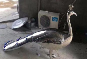 孔雀雕塑廠家定價，拋光工藝，不銹鋼孔雀雕塑制作廠家