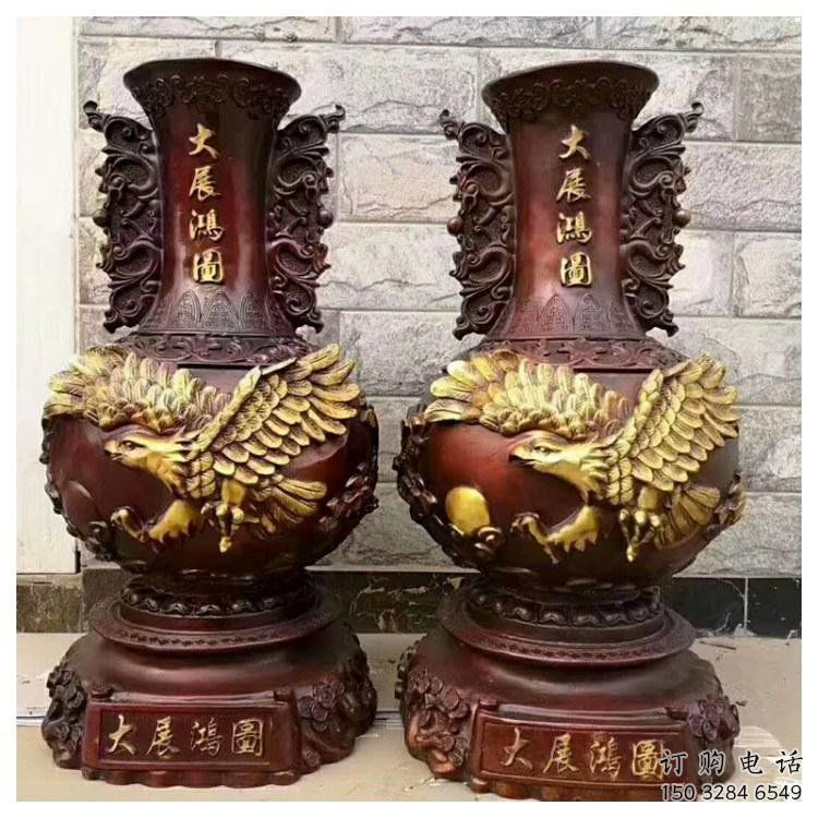 花瓶雕塑精選，歐式風(fēng)格，藝術(shù)銅花瓶雕塑指用