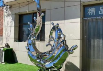 海浪雕塑制造廠家，鏡面工藝，不銹鋼材質(zhì)