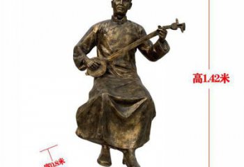 拉二胡雕塑通用，街頭雕塑，民俗人物雕塑標(biāo)準(zhǔn)