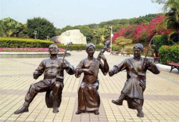 拉二胡雕塑生產(chǎn)商，街頭藝術(shù)，藝術(shù)民俗人物雕塑精選