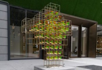 魔方雕塑供應(yīng)，城市雕塑，大型燈光魔方雕塑制造
