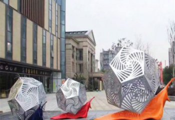 方塊雕塑廠家，圓雕體系，鏡面不銹鋼方塊雕塑供給