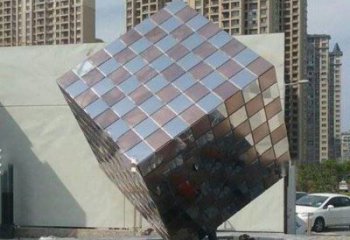 方塊雕塑制造商，美陳雕塑，不銹鋼方塊雕塑精品