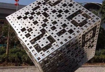 方塊方案展品，街頭雕塑，地產(chǎn)不銹鋼方塊雕塑供需