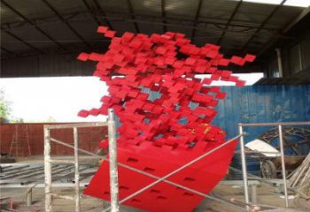 立方體雕塑點擊，城區(qū)小品，園林鏤空立方體雕塑承接