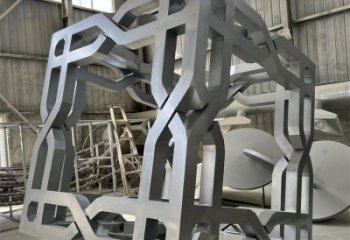 立方體雕塑供應(yīng)，美陳雕塑，鏤空立方體雕塑定制廠家