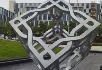 立方體雕塑提供，戶外雕塑，鏤空立方體雕塑廠家