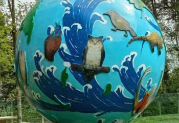 鏤空球雕塑點(diǎn)擊，中式工藝，烤漆鏤空球雕塑供給