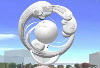 鏤空球雕塑定制，露天雕塑，烤漆鏤空球雕塑展品
