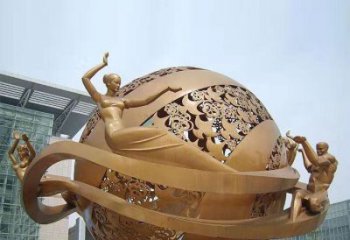 鏤空球雕塑供給，景觀雕塑，烤漆鏤空球雕塑選定