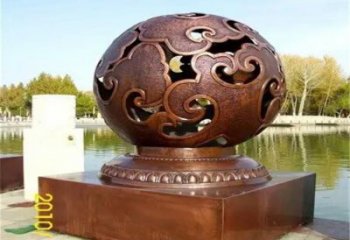 鏤空球雕塑服務(wù)商，街景小品烤漆鏤空球雕塑訂做