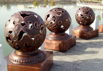 鏤空球雕塑生產(chǎn)，鋼管組合，烤漆鏤空球雕塑廠家