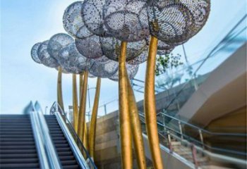 空心球雕塑優(yōu)選，拉絲工藝，鏤空空心球雕塑廠家承接