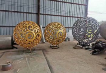 棱面球雕塑承接，城市裝飾，鏤空棱面球雕塑生產(chǎn)商